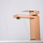 Torneira Monocomando Quadrada Bica Baixa Rose Gold Luxo Banhe