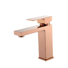Torneira Monocomando Quadrada Bica Baixa Rose Gold Luxo Banhe