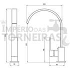 Torneira Monocomando Quadrada Luxury 2249