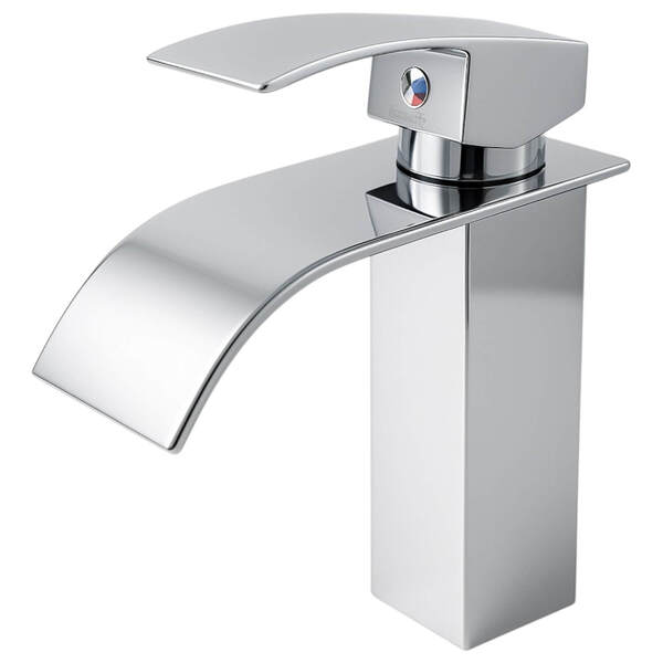 Torneira Monocomando Quadrada Metalica Baixa Dallas 2272