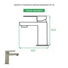 Torneira Monocomando Quadrada Rt 20