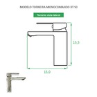 Torneira Monocomando Quadrada Rt 50