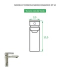 Torneira Monocomando Quadrada Rt 50