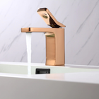 Torneira Monocomando Rose Gold Bica Baixa Luxo Banheiro Lavab