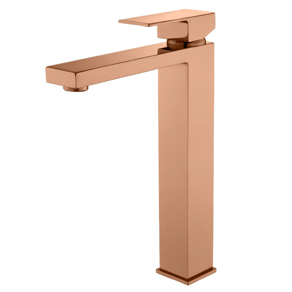 Torneira Monocomando Rose Gold Quadrada Banheiro Lavabo Bica