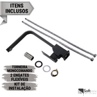 Torneira Monocomando Slim Chata Black