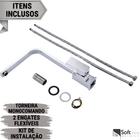 Torneira Monocomando Slim Chata Escovada