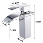 Torneira Monocomandocascata Banheiro Bica Baixa