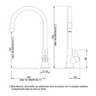 Torneira Move De Mesa Bica Móvel Tubo Flex Japi Preto/cromado