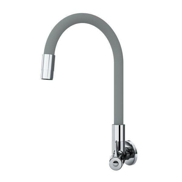 Torneira Move De Parede Bica Móvel Tubo Flex Japi Cinza/croma