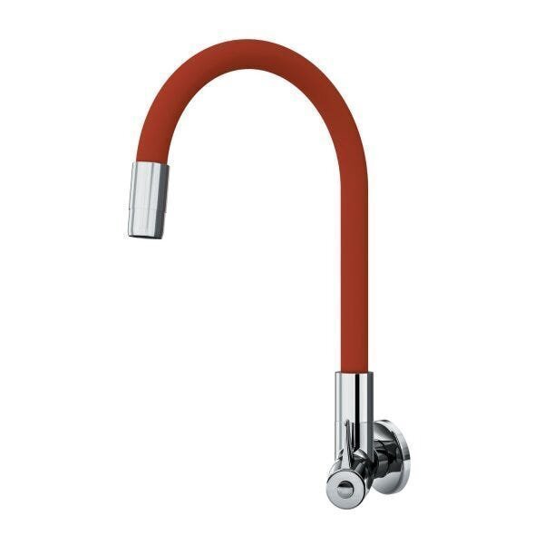Torneira Move De Parede Bica Móvel Tubo Flex Japi Vermelho/cr