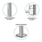 Torneira P/ Banheiro De Mesa Bica Alta Quadrada 90° Cromada