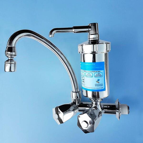 Torneira P/ Cozinha Bica Movel C/ Filtro Purificador Cromada