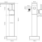 Torneira Para Banheira Gourmet Piso Monocomando Misturador Qu