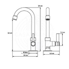 Torneira Para Banheiro 1/4 De Volta Em Metal Com Bica Móvel C