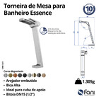 Torneira Para Banheiro Alta Essence Preto Brilhante Fani