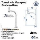 Torneira Para Banheiro Alta Hera 1209 Preto Fosco Fani
