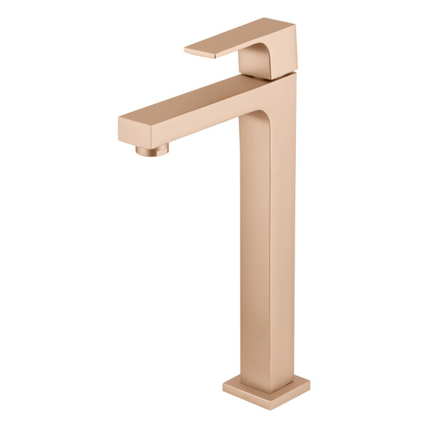 Torneira Para Banheiro Alta Retta Champanhe Fani