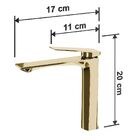 Torneira Para Banheiro Atenas Baixa Dourada 100% Metal Premiu