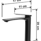 Torneira Para Banheiro Atenas Preta 100% Metal Premium Baixa