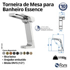 Torneira Para Banheiro Baixa Essence Gold Fani