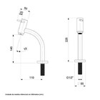 Torneira Para Banheiro Basic Bica Baixa Preto Celite