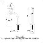 Torneira Para Banheiro Basic Bica Baixa Preto Celite