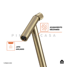 Torneira Para Banheiro Bica Alta Puiú Pingoo.casa - Dourado