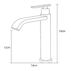 Torneira Para Banheiro Bica Baixa Metal 1/4 Volta De Bancada