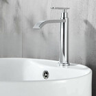 Torneira Para Banheiro Bica Baixa Metal 1/4 Volta De Bancada