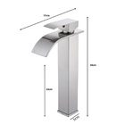 Torneira Para Banheiro Cascata Alta Misturador Monocomando Aç