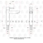 Torneira Para Banheiro em Aço inox Escovado Baixa Amazonas Pi