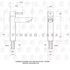 Torneira Para Banheiro Em Aço Inox Escovado Baixa Amazonas Pi