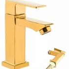 Torneira Para Banheiro Folheada A Ouro 24 K