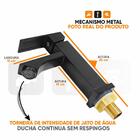 Torneira Para Banheiro Lavado Luxo Metal Preta Black Sowshop