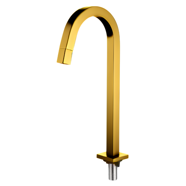 Torneira Para Banheiro Lavatório Alta De Metal Gold Dourada