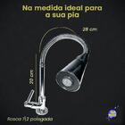 Torneira Para Banheiro Lavatório Mesa Bica Alta Giratória 1/4