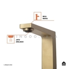 Torneira Para Banheiro Misturador Duplo Comando Aço Inox 304