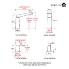 Torneira Para Banheiro Misturador Duplo Comando Bica Baixa Am
