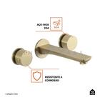 Torneira Para Banheiro Misturador Duplo Comando De Parede Pia