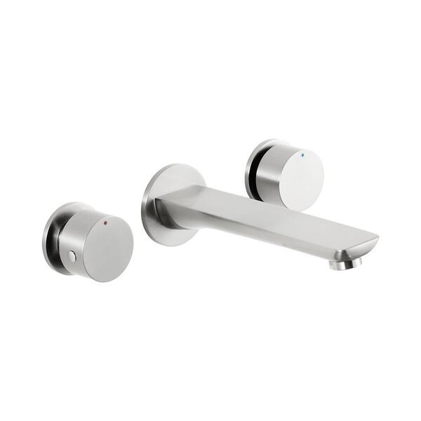 Torneira Para Banheiro Misturador Duplo Comando De Parede Pia