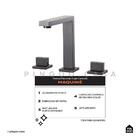 Torneira Para Banheiro Misturador Duplo Comando Maquiné Pingo