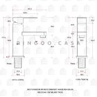 Torneira Para Banheiro Misturador Monocomando Baixa Madeira P