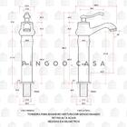 Torneira Para Banheiro Misturador Monocomando Retro Alta Acar