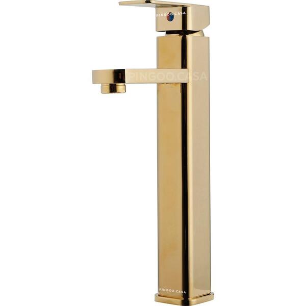 Torneira Para Banheiro Monocomando Misturador Alta Dourada Ma
