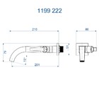Torneira Para Banheiro Parede Bella Clássica Champanhe Fani