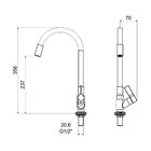 Torneira Para Cozinha 1173 Cromado/preto C36 Meber