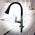 Torneira Para Cozinha Bancada Flexível Tubo Preto Conic 2 Jat