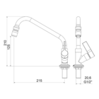 Torneira Para Cozinha Bica Móvel 1173 Atria C36 Meber