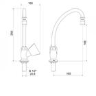 Torneira Para Cozinha Bica Móvel 1173 Bele C47 Meber